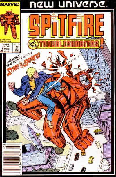 Spitfire and the Troubleshooters #5 (Newsstand) FN; Marvel | New Universe - we c