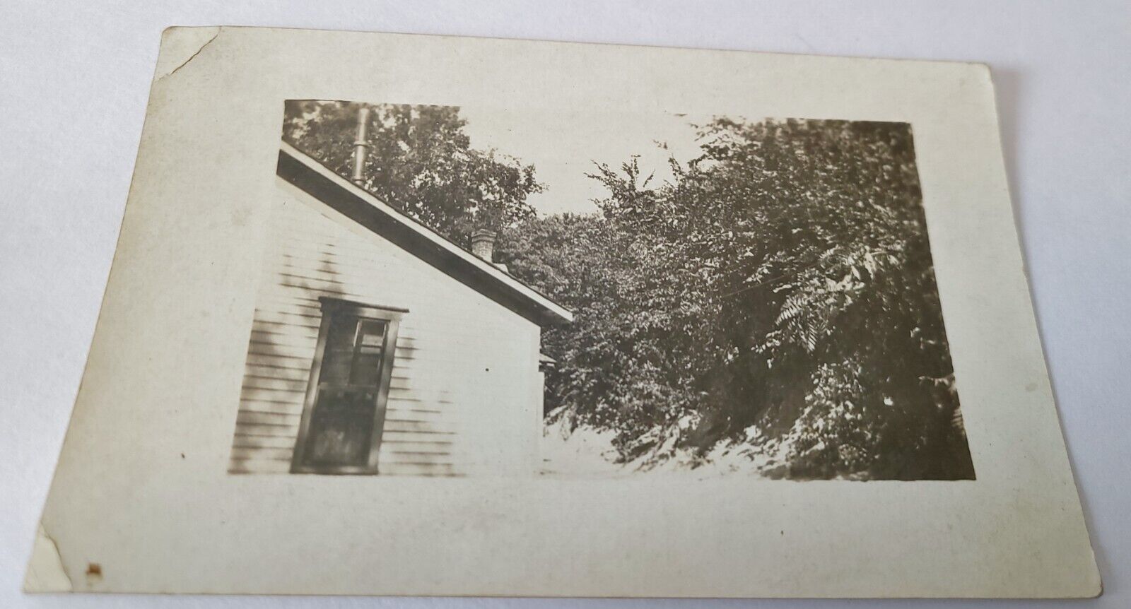 Vintage Real Photo Postcard Unmailed Corner of Farm House