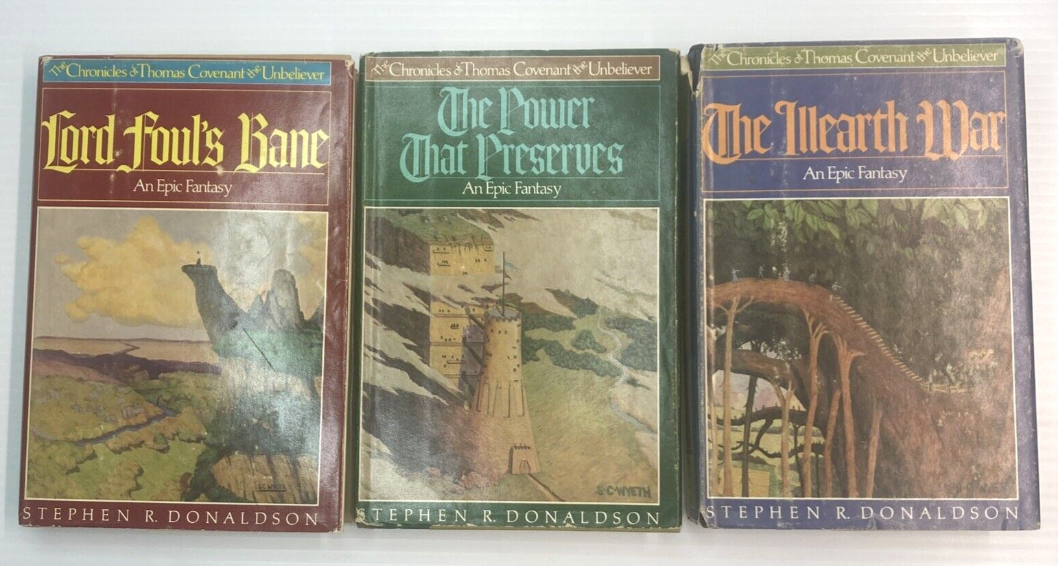 Chronicles of Thomas Covenant Stephen Donaldson 3 Hardcovers BCE Lord Foul's Ban