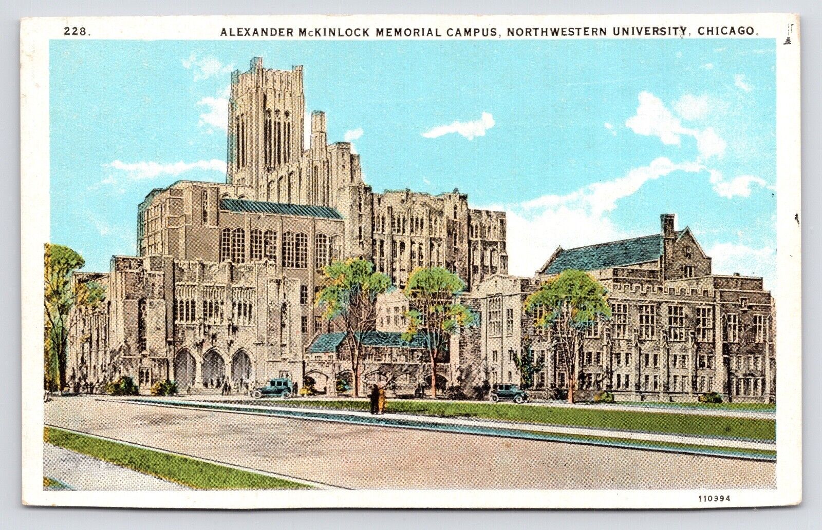 1920s~McKinlock Campus~Northwestern University~NU~Chicago IL~Vintage Postcard