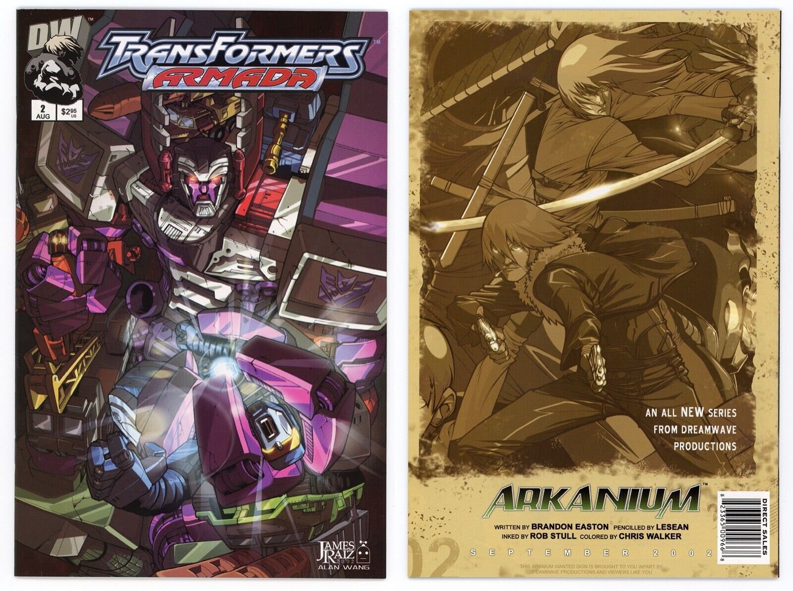 Transformers Armada #2 (NM/MT 9.8) Energon Optimus Prime Megatron 2002 Dreamwave