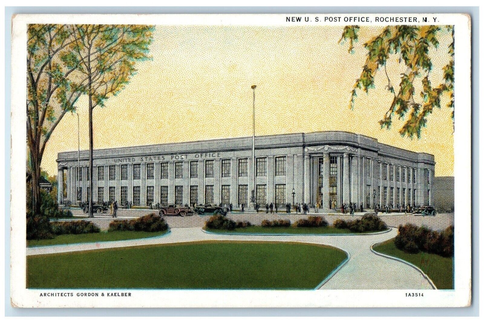c1930\'s New U.S Post Office Building Rochester New York NY Vintage Postcard