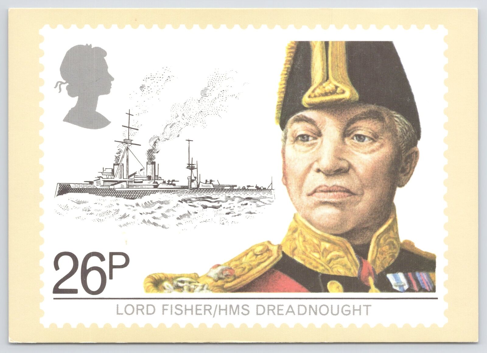 Lord Fisher/HMS Dreadnought~26P~Ship In Bkgd~Maritime Heritage~c1982~Continental
