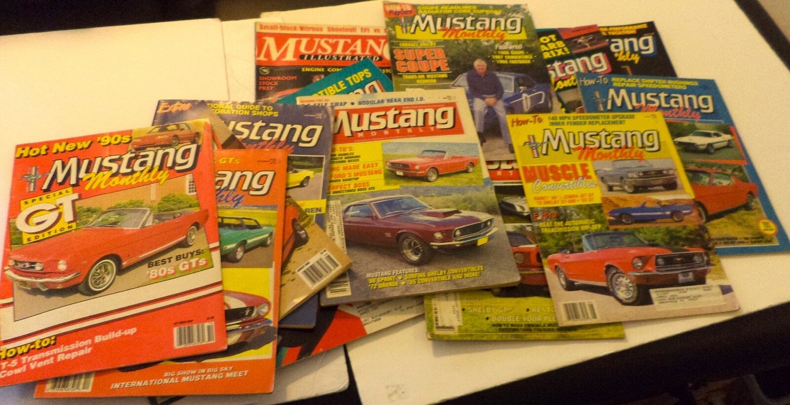 BIG LOT OF 16 MUSTANG MONTHLY 1987-91 GREAT CARS PICTURES INSTRUCTION +