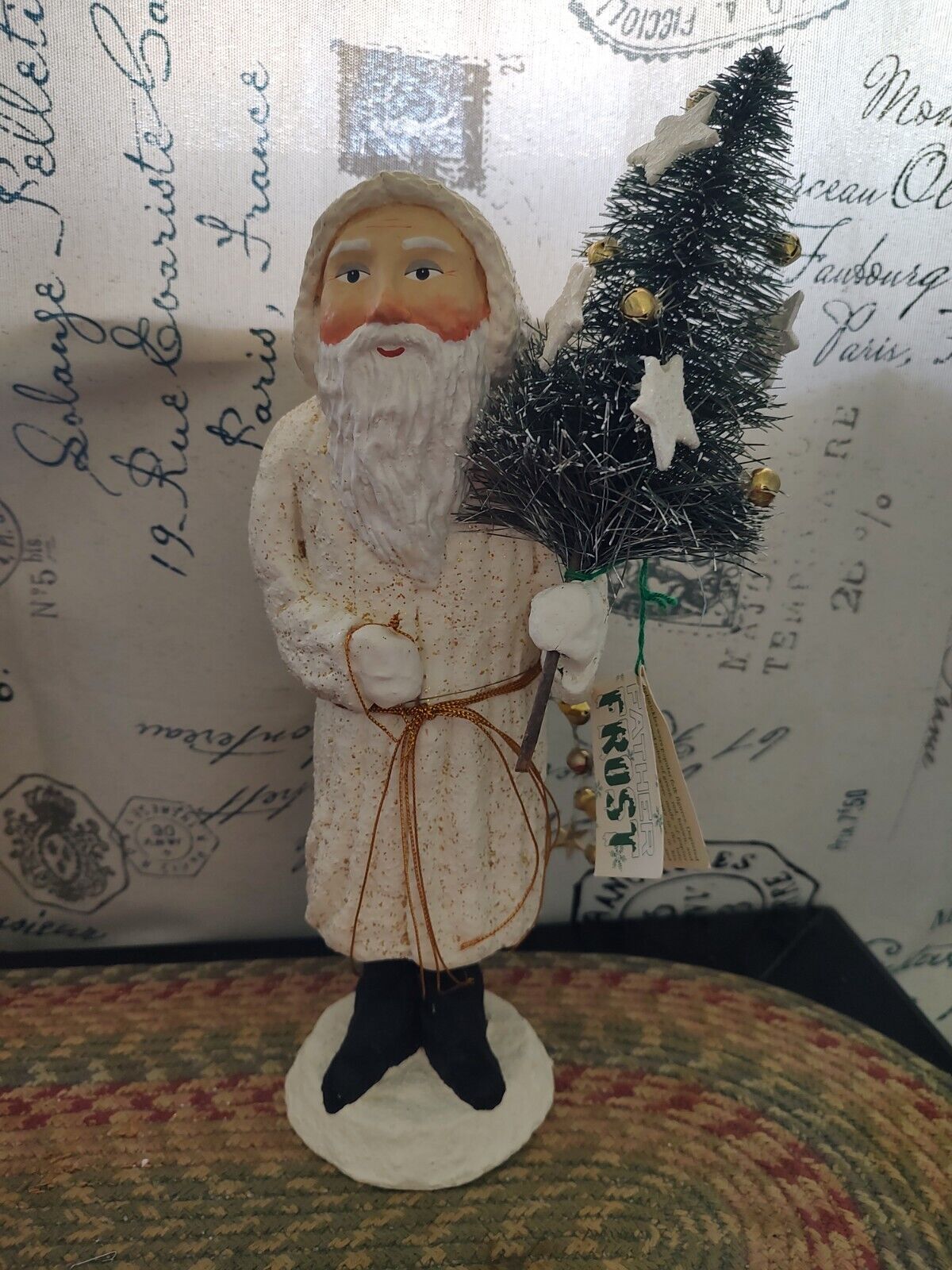 Department 56 Santa Claus Father Frost figure with Christmas tree 13\
