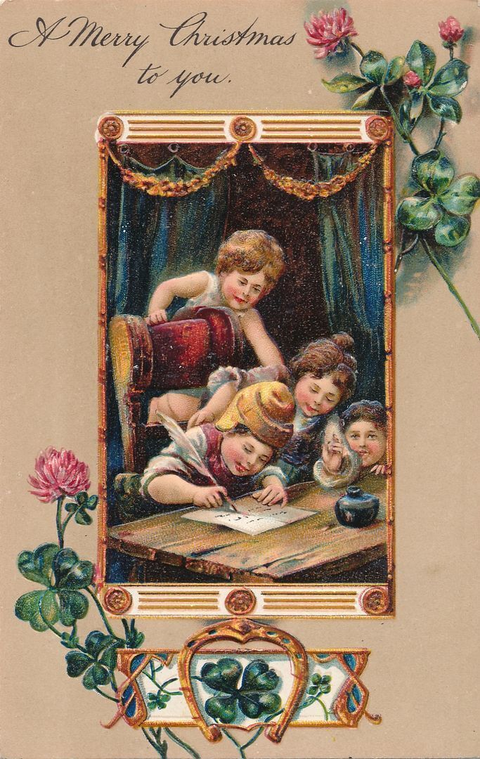 CHRISTMAS - Writing Something Important Merry Christmas To You PFB Postcard