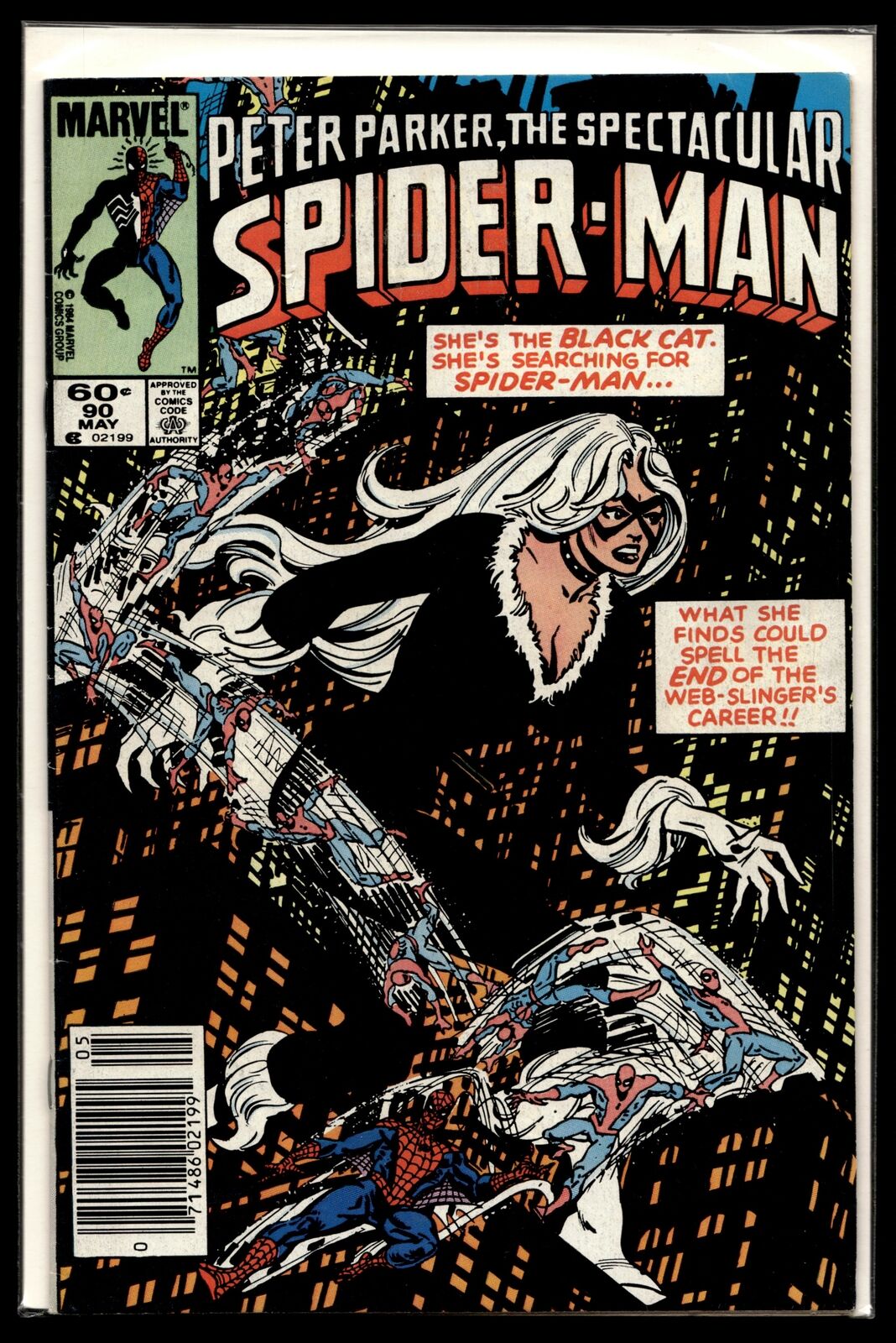 1984 Peter Parket Spectacular Spider-Man #90 Newsstand Marvel Comic