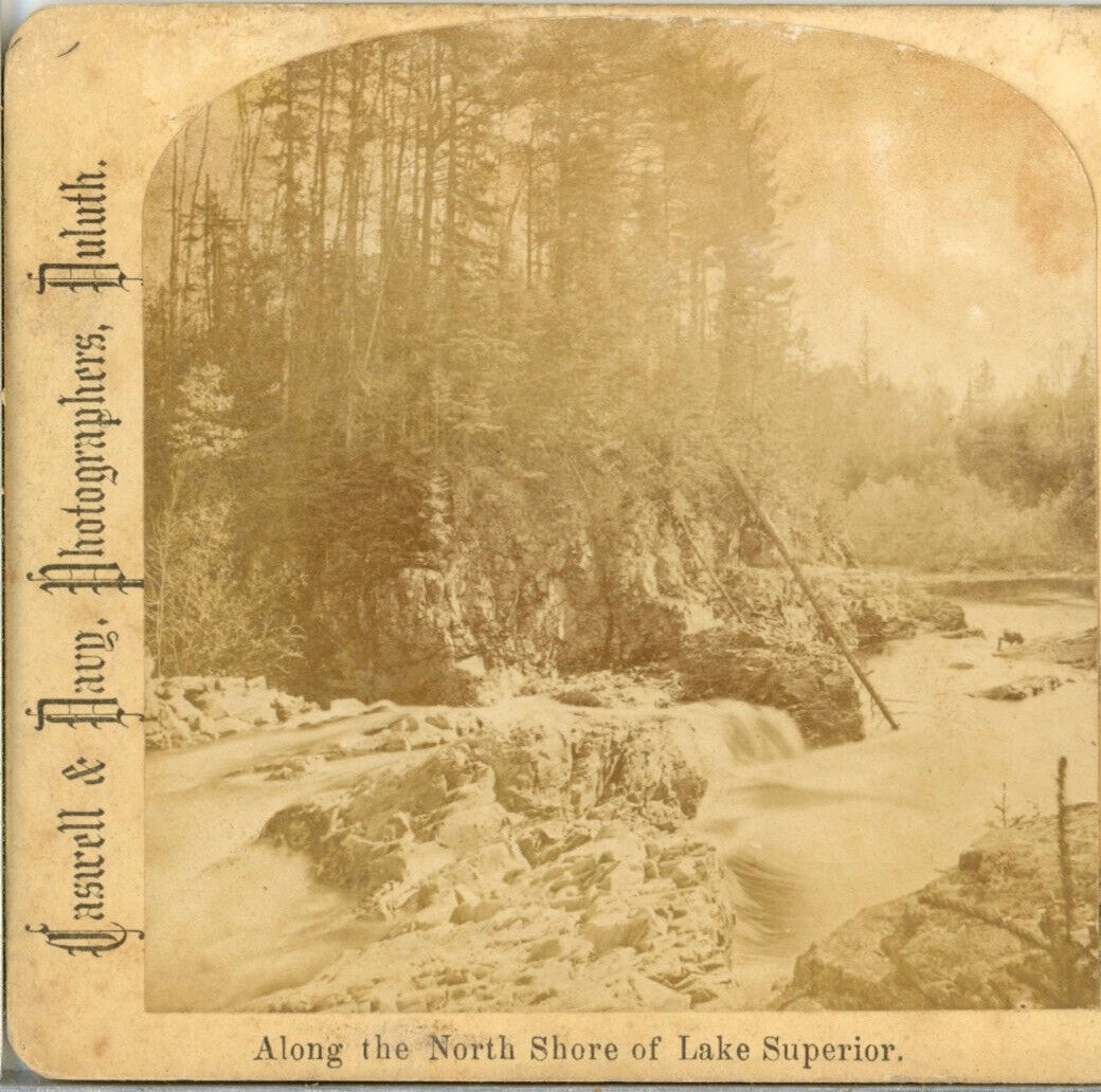 MINNESOTA, Lester River, 1870's--Caswell & Davy Stereoview F19
