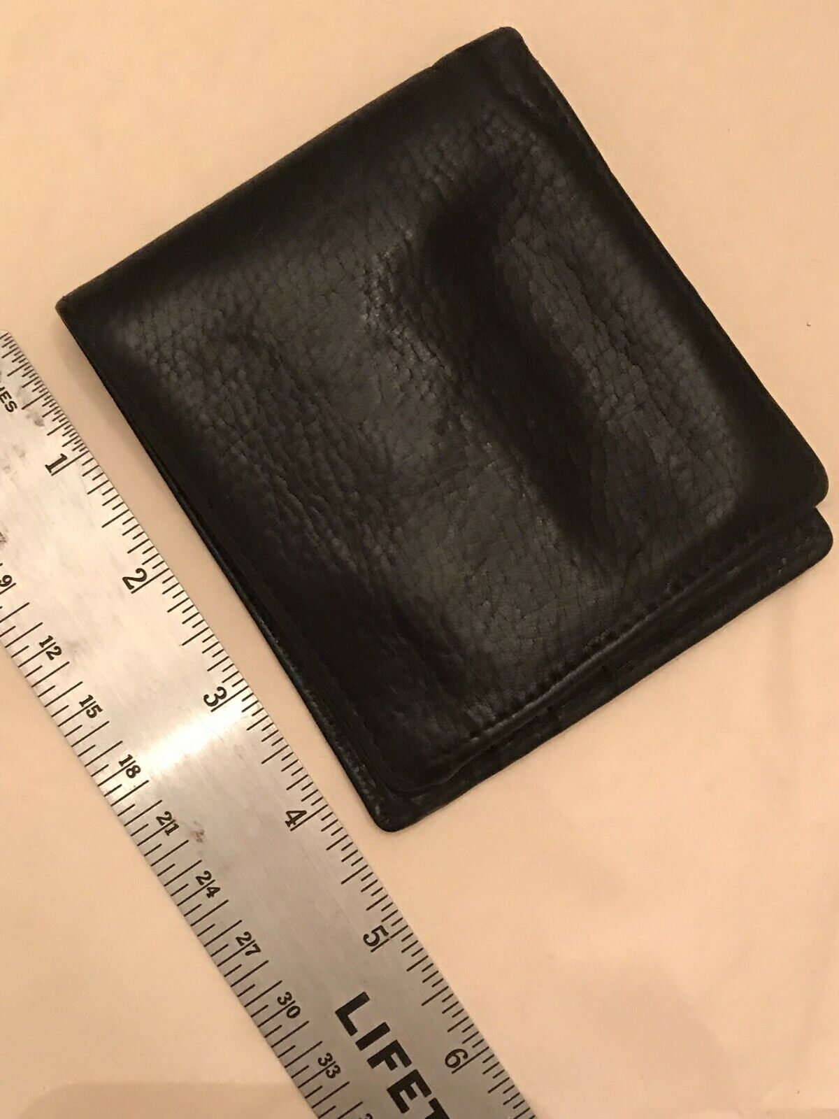 Vintage Mens Classic COACH Black Soft Leather Billfold Wallet 4\