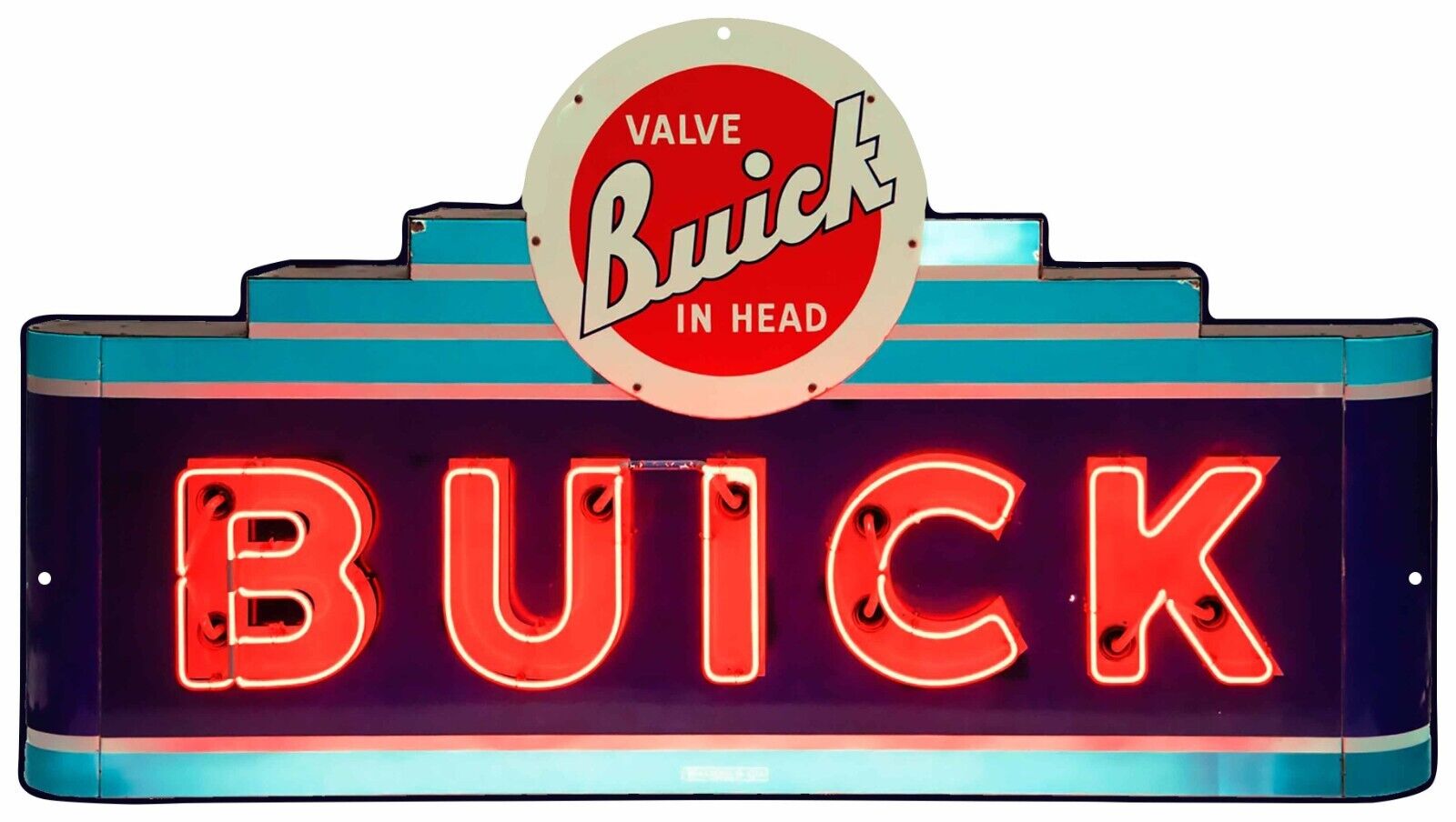 Buick Logo Neon Image Advertising Metal Sign (not real neon)