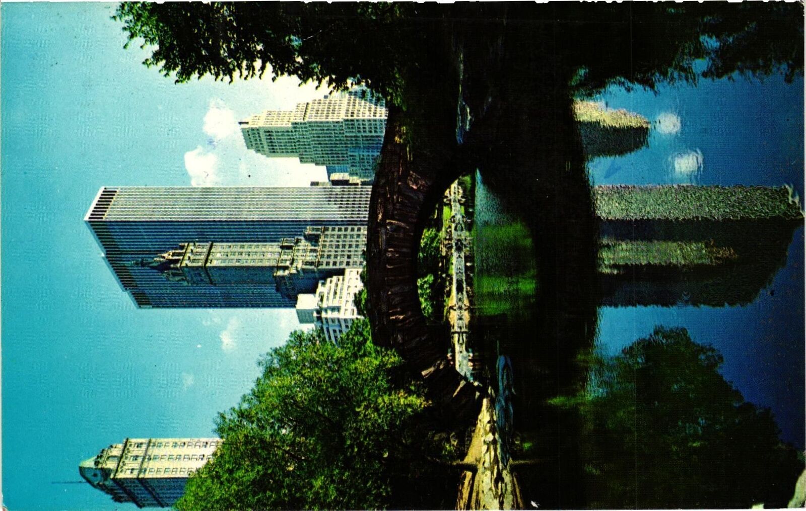 Vintage Postcard- Central Park Lake, New York City, NY 1960s