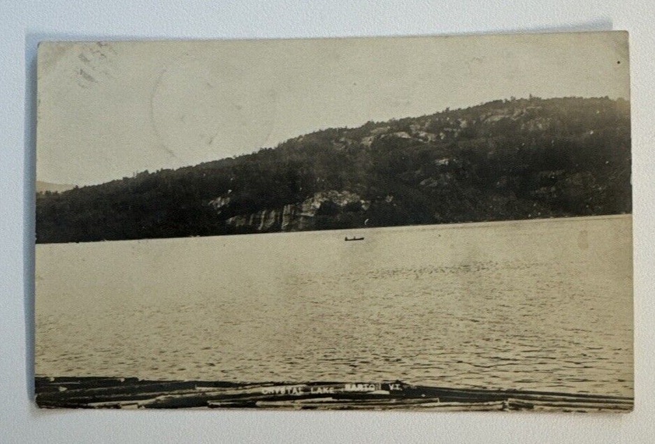 1925 Crystal Lake Barton Vermont VT RPPC Photo Postcard