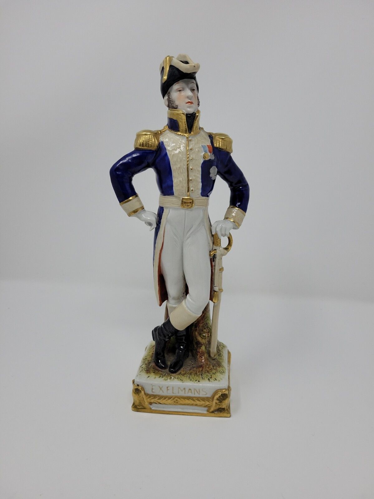 German Scheibe Alsbach Marked Porcelain Napoleonic Officer Figurine Exelmans