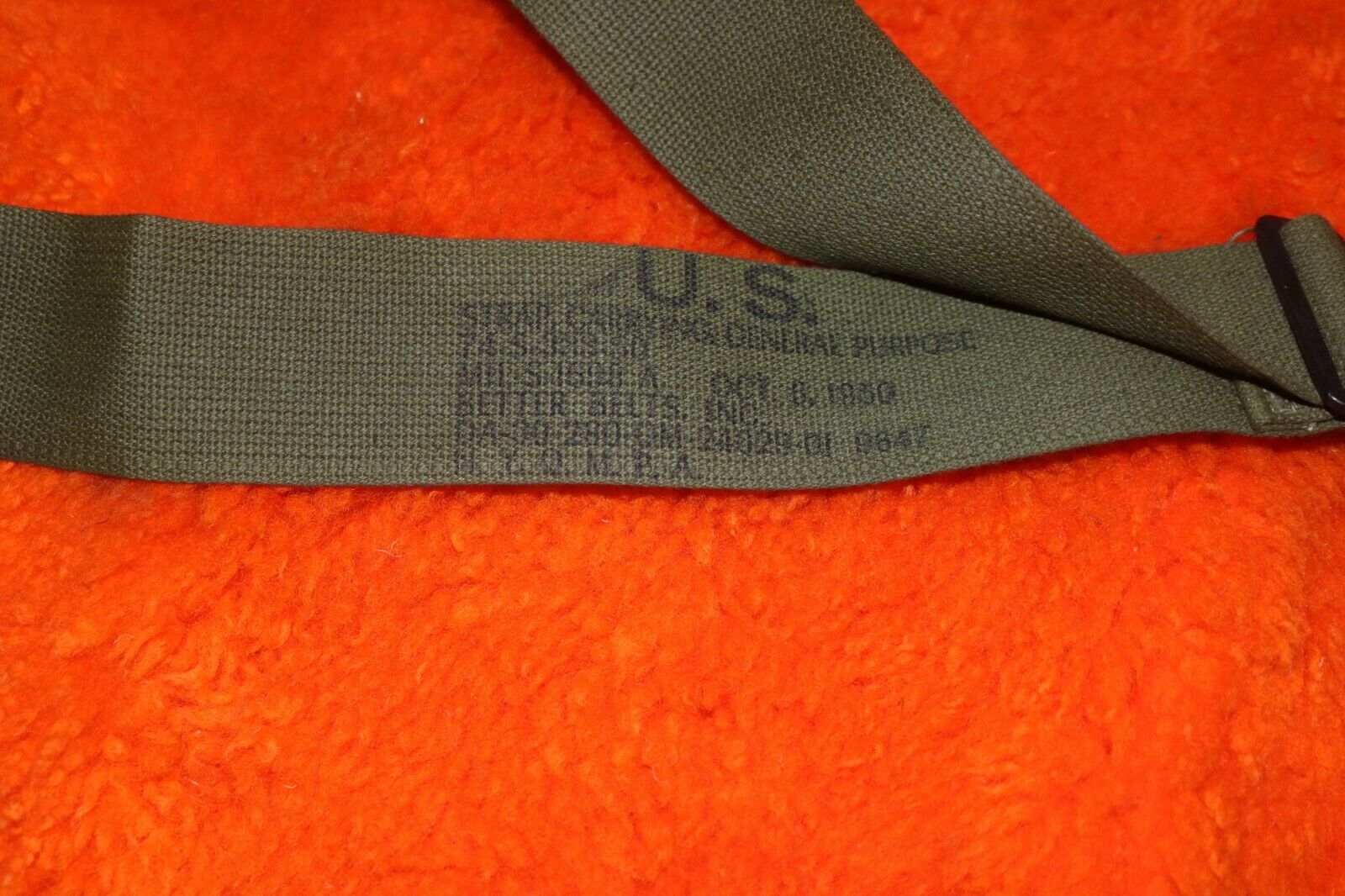 NOS unissued USGI OD canvas all general purpose  strap sling 1950 WWII Vietnam
