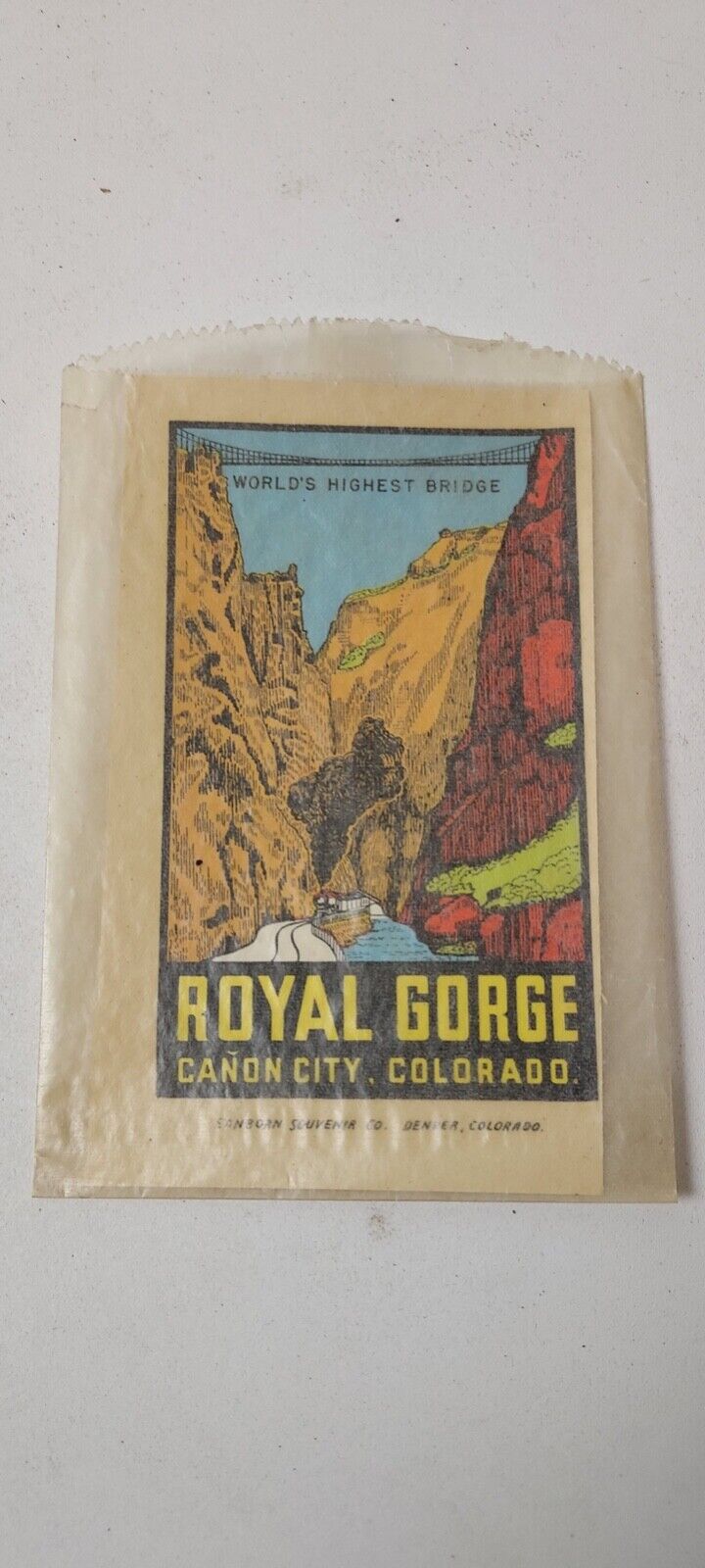 Vintage Colorado Tourism Water Press Decals x5