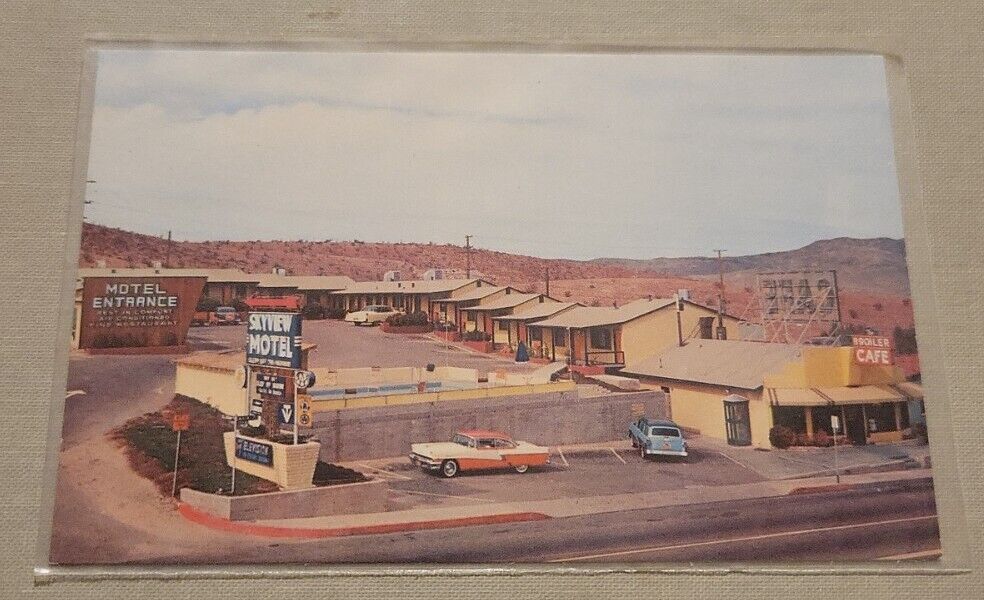 SKYVIEW MOTEL Barstow, California CA  ROUTE 66 Roadside RARE Vintage Postcard