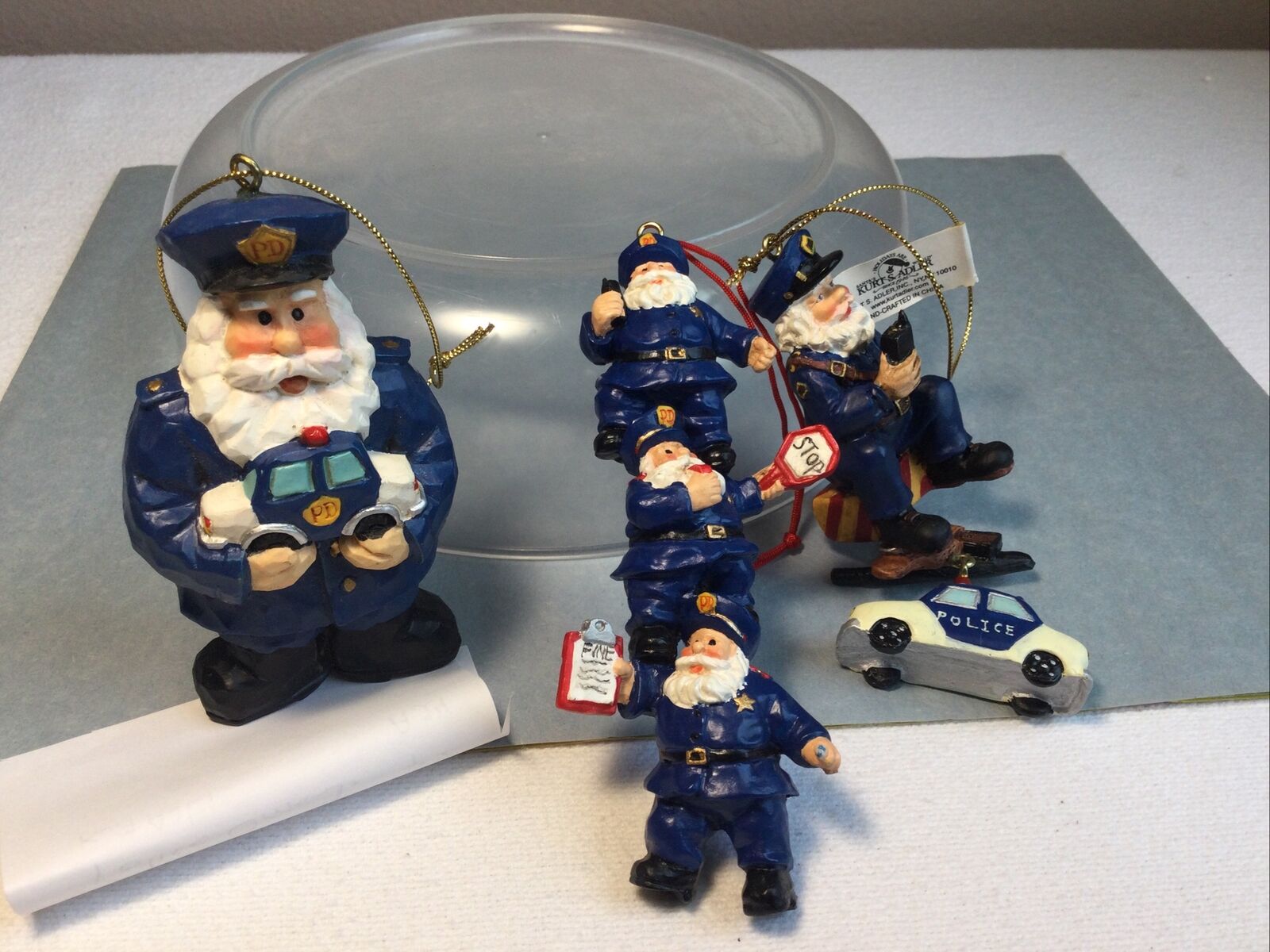 Police Ornaments by Kurt Adler. 3 Piece. Show Our Appreciation   (T 5)
