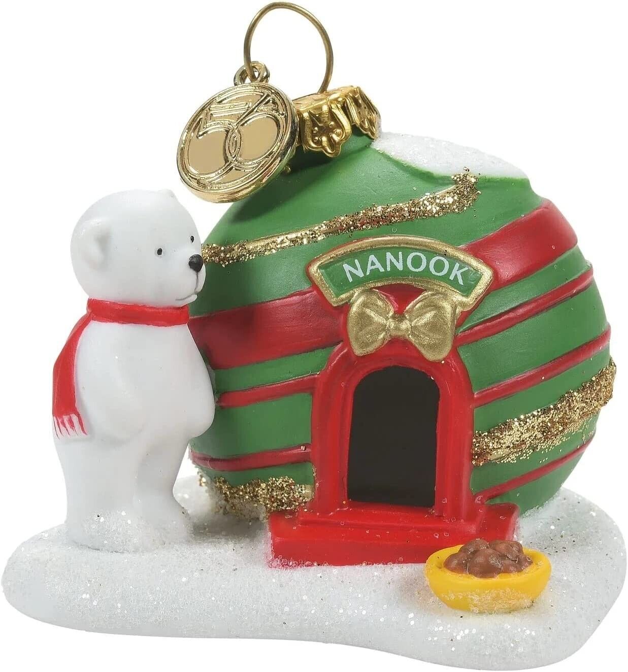 Nanook's Home Department 56 North Pole Village 6009834 Christmas ornament bear Z