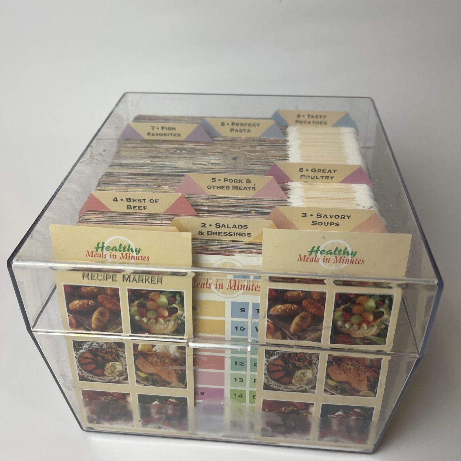 Vintage 80s Recipe Cards in Box Healthy Meals In Minutes