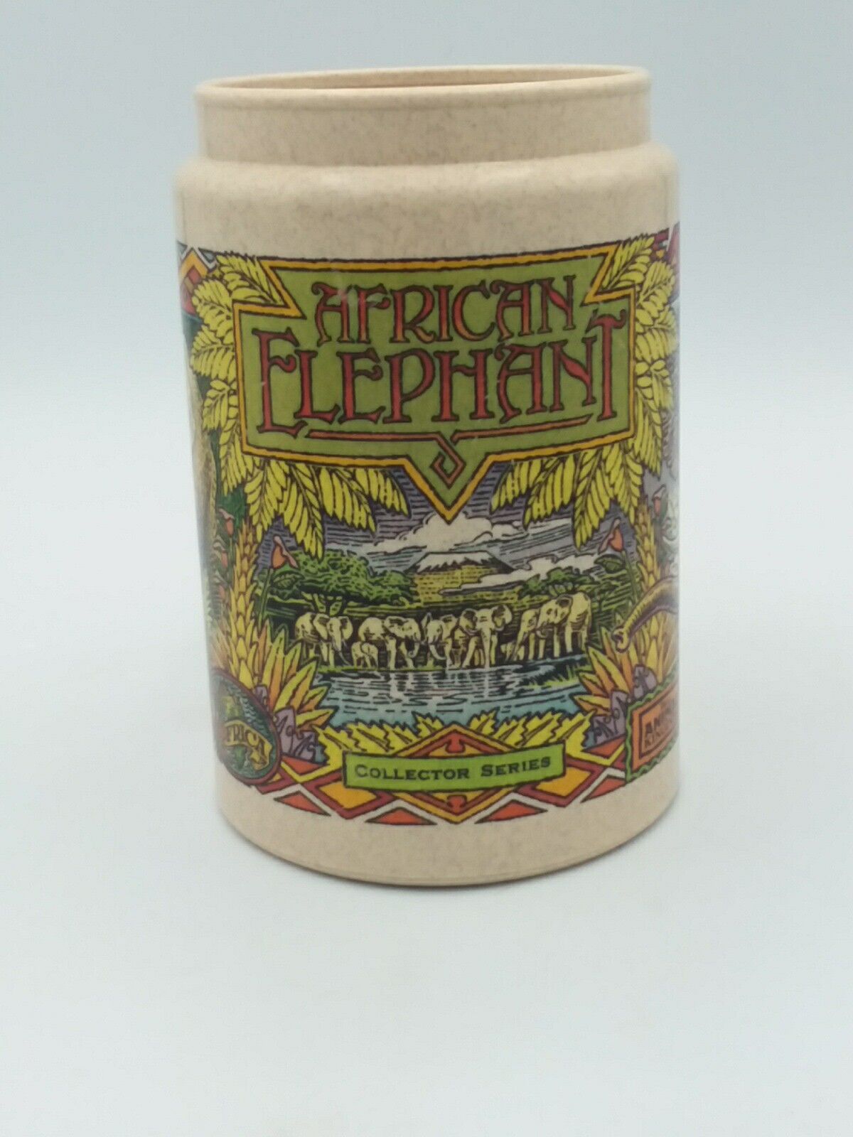 Vintage  Disney\'s Animal Kingdom African Elephant Insulated Mug Whirley