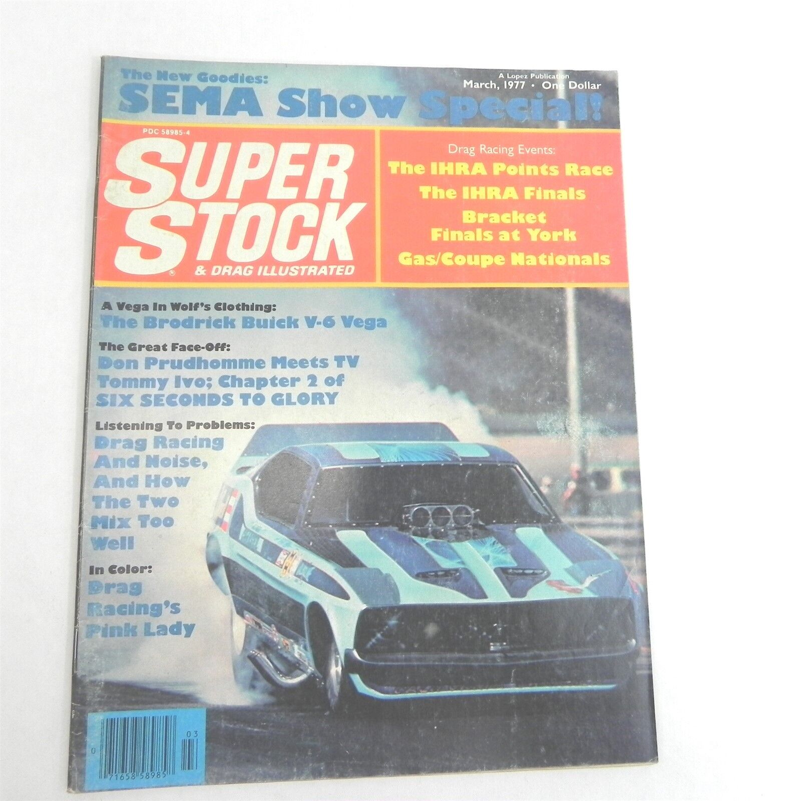 VINTAGE 1977 SUPER STOCK AND DRAG ILLUSTRATED MAGAZINE SINGLE ISSUE RACING CARS