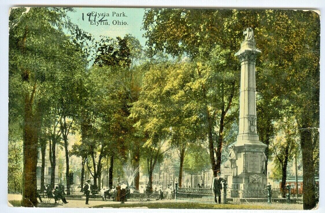 Elyria OH Elyria Park G.A.R. Monument 1912