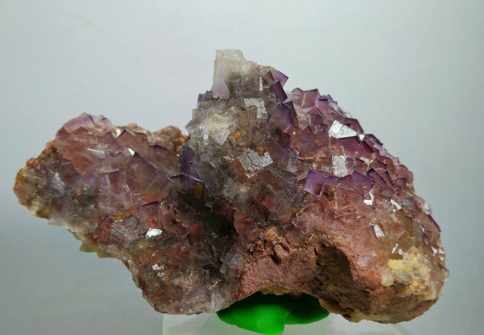 Natural aesthetic fine quality cubic purple color Fluorite crystal 