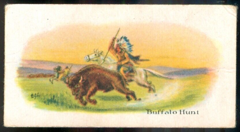 1920s INDIAN Series Card WILLARDS Chocolates V101 #35 BUFFALO HUNT Toronto