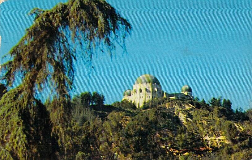 Griffith Observatory-Griffith Park Hollywood California Vtg Postcard M23