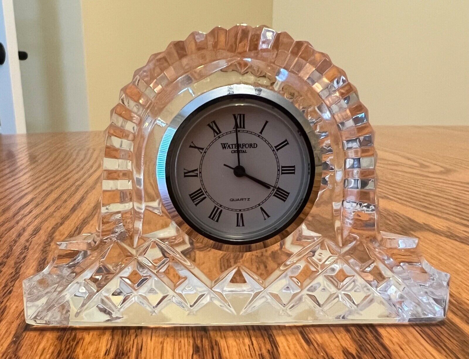 Waterford Crystal Small Mantle Style Clock from Ireland in Original Box