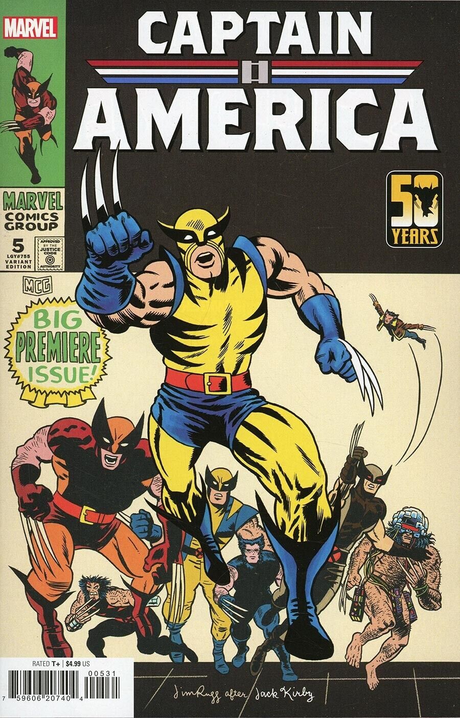 Captain America #5 Cover B Jim Rugg Marvel 2024 EB178