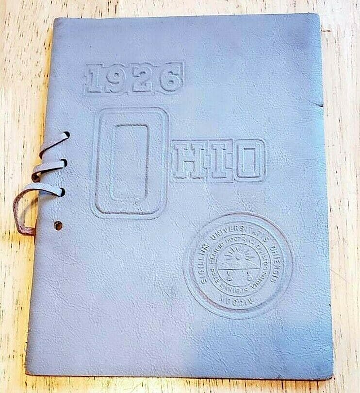 1926 Ohio University leather bound commencement book OOAK