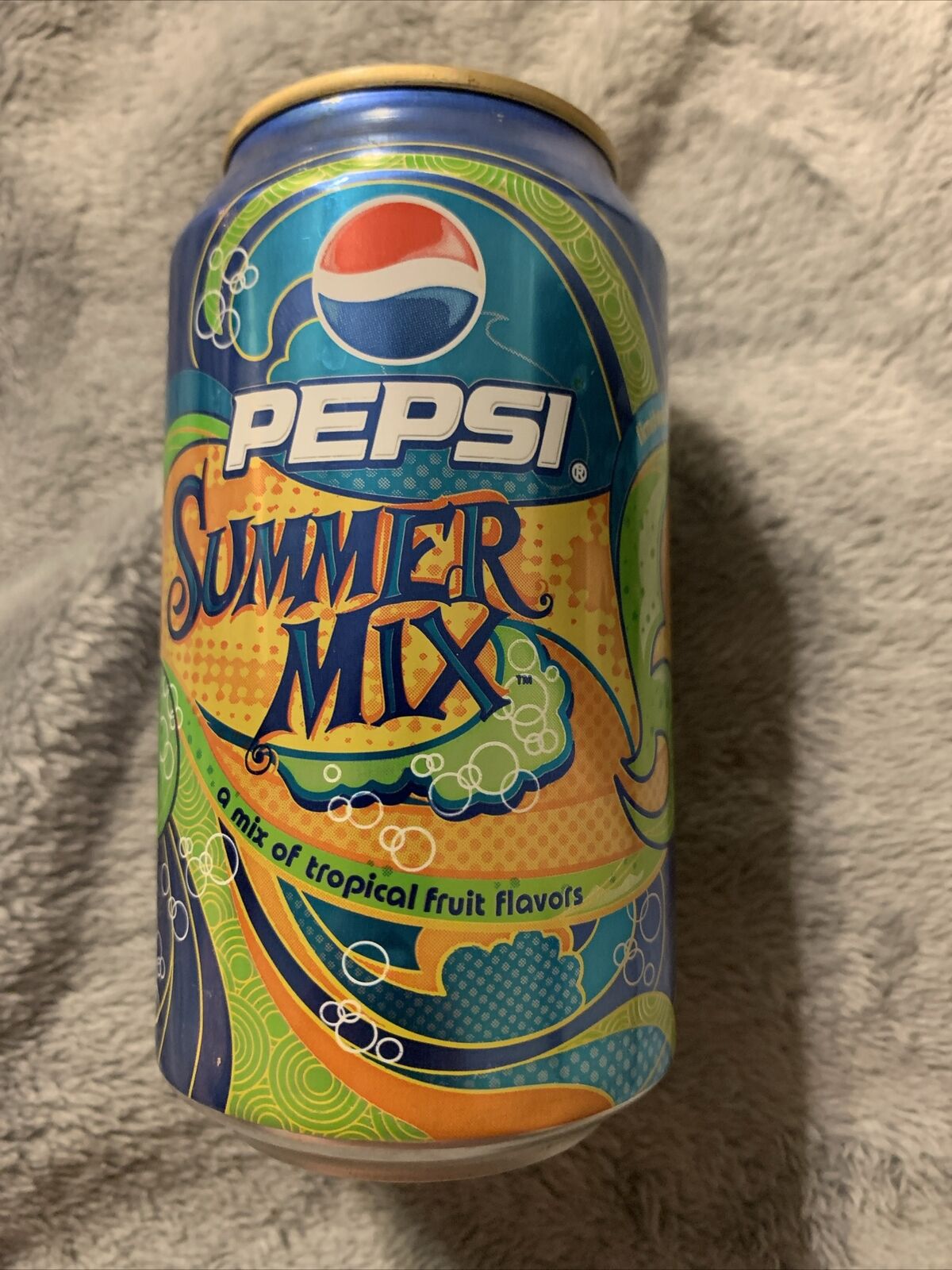 Pepsi Summer Mix Tropical Fruit Soda Can Cool Graphics Aug 13, ‘07 Date Code 👀