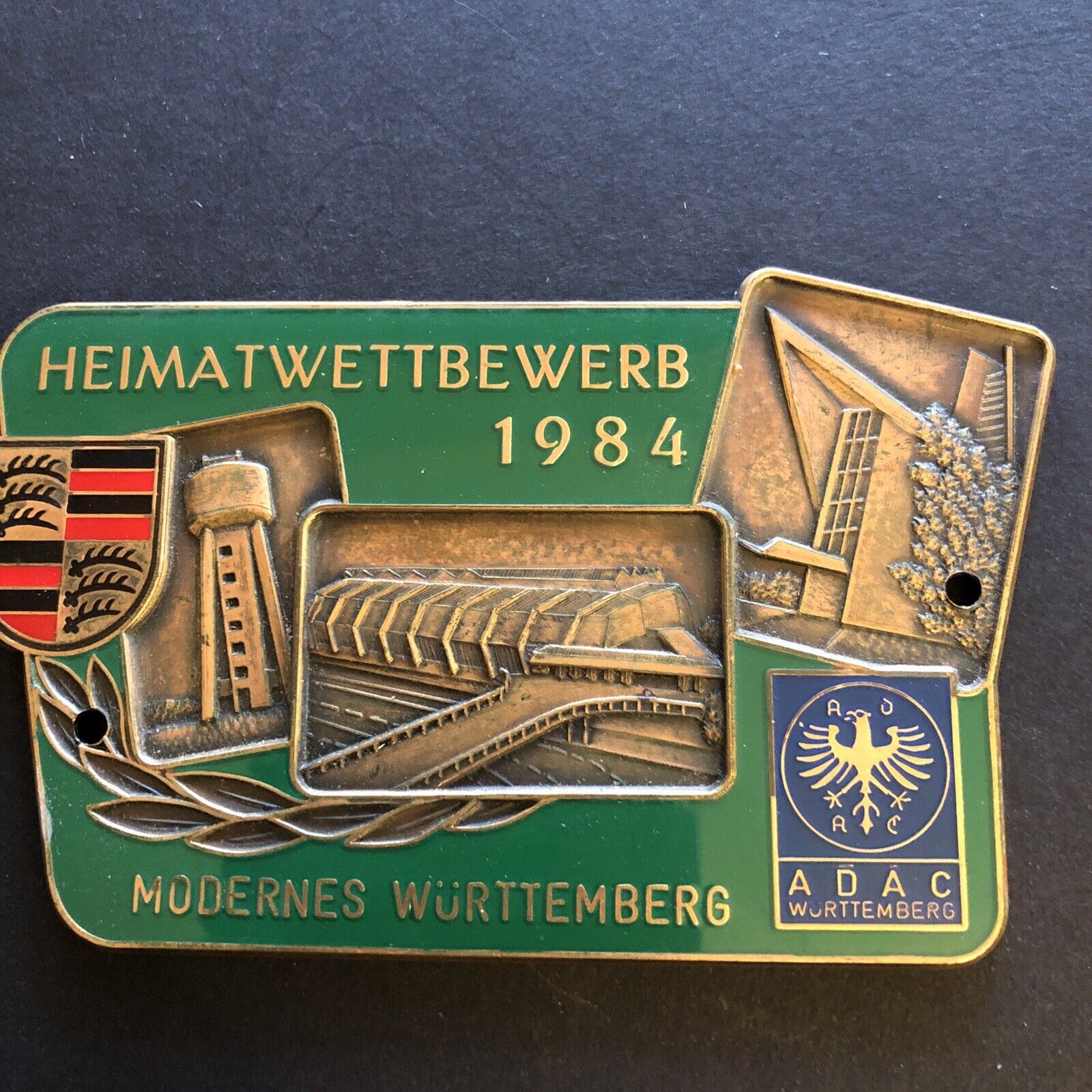 AWESOME Rare Porsche Grill Badge Heimatwettbewerb 1984