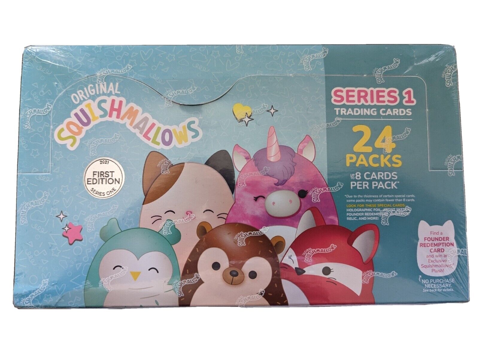 First 1st  Edition Squishmallows Trading Cards Hobby Box Sealed 24 Packs RARE