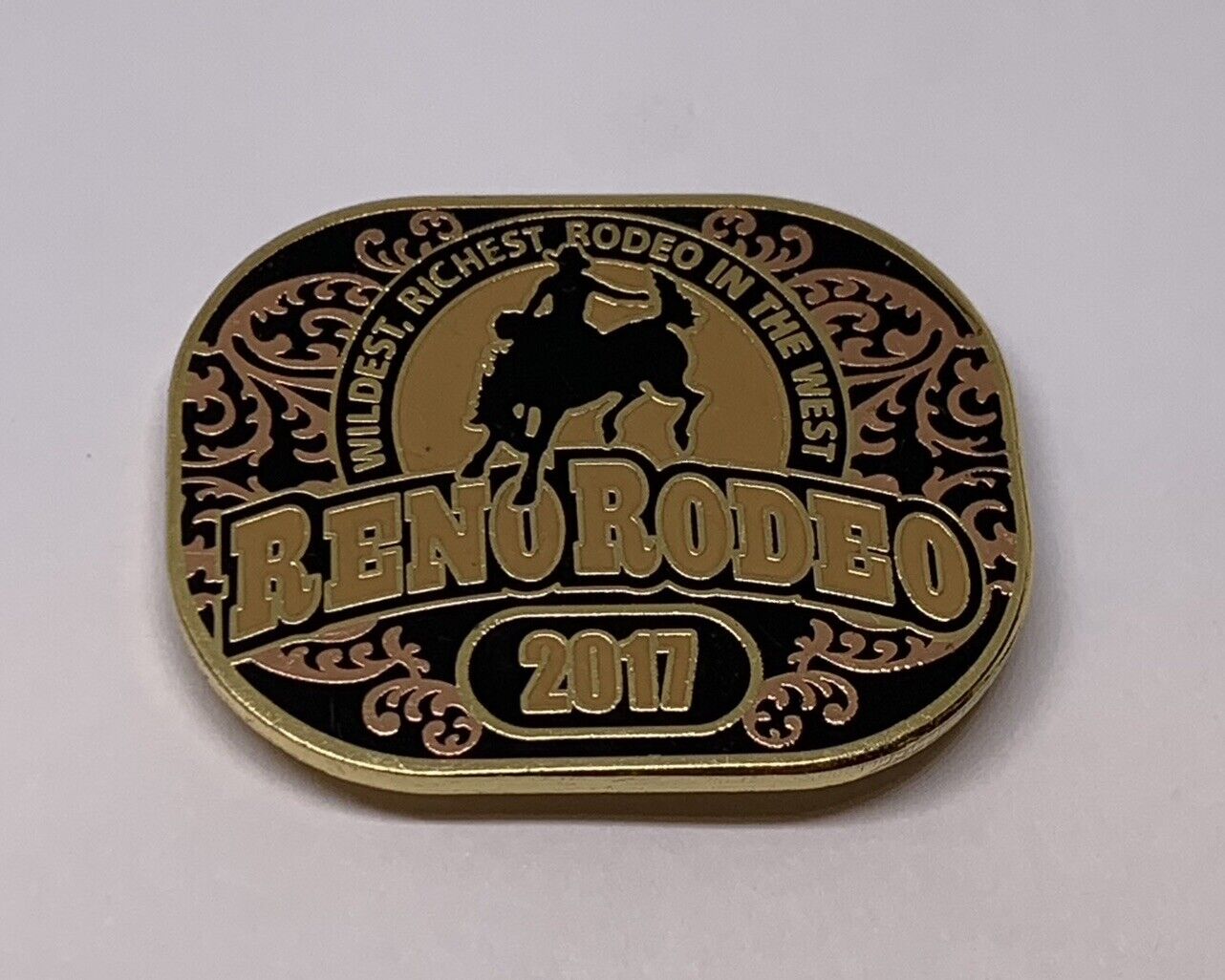 Reno Nevada Rodeo 2017 Wildest Richest In The West Lapel Pin (174)
