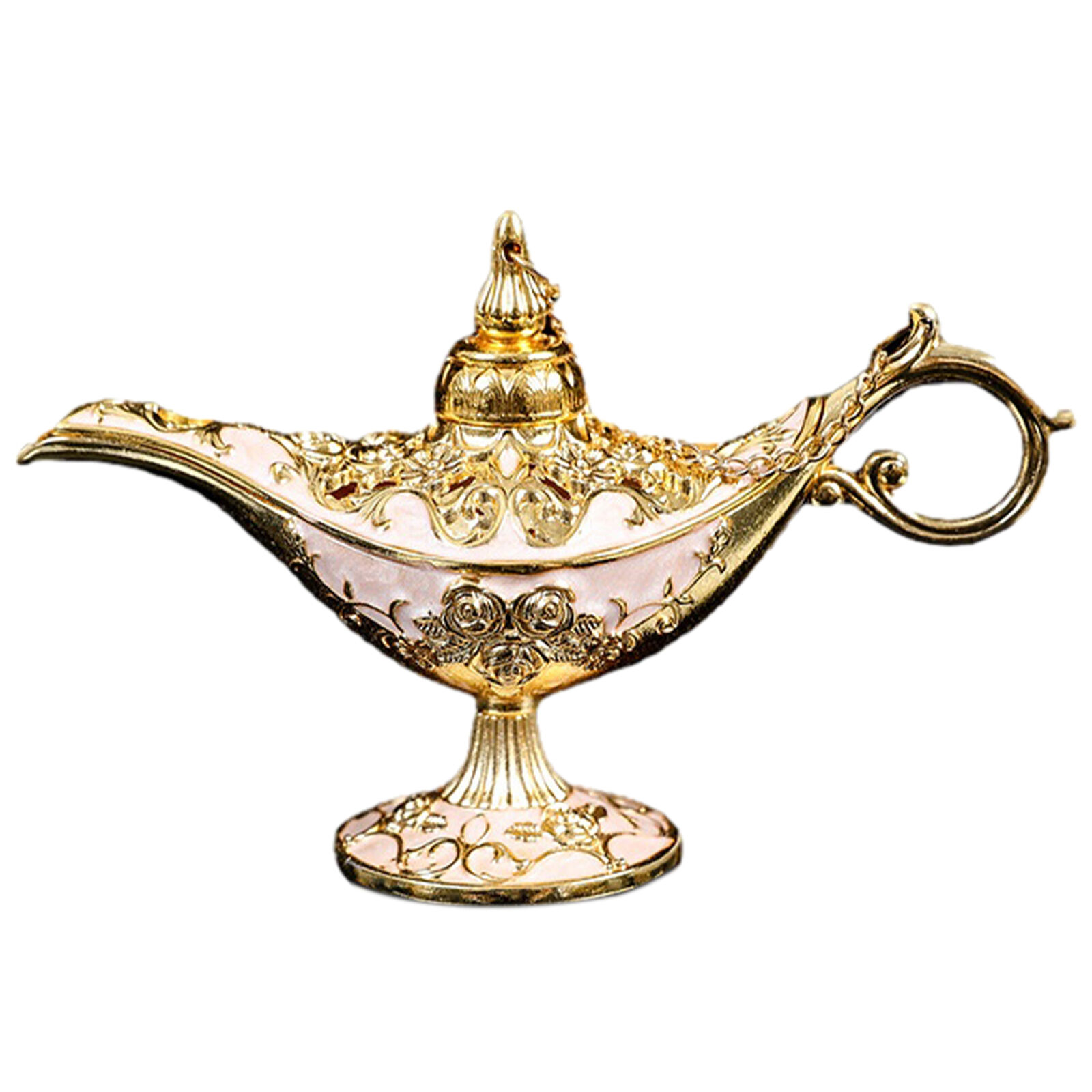 Vintage Aladdin Magic Genie Lamp,Metal Wishing Light for Home Wedding Party 