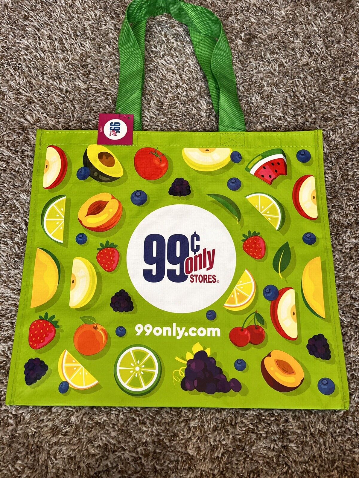 99 Cents Only Store Shopping Plastic Reusable NWT Bag STORES CLOSED DOWN REAR