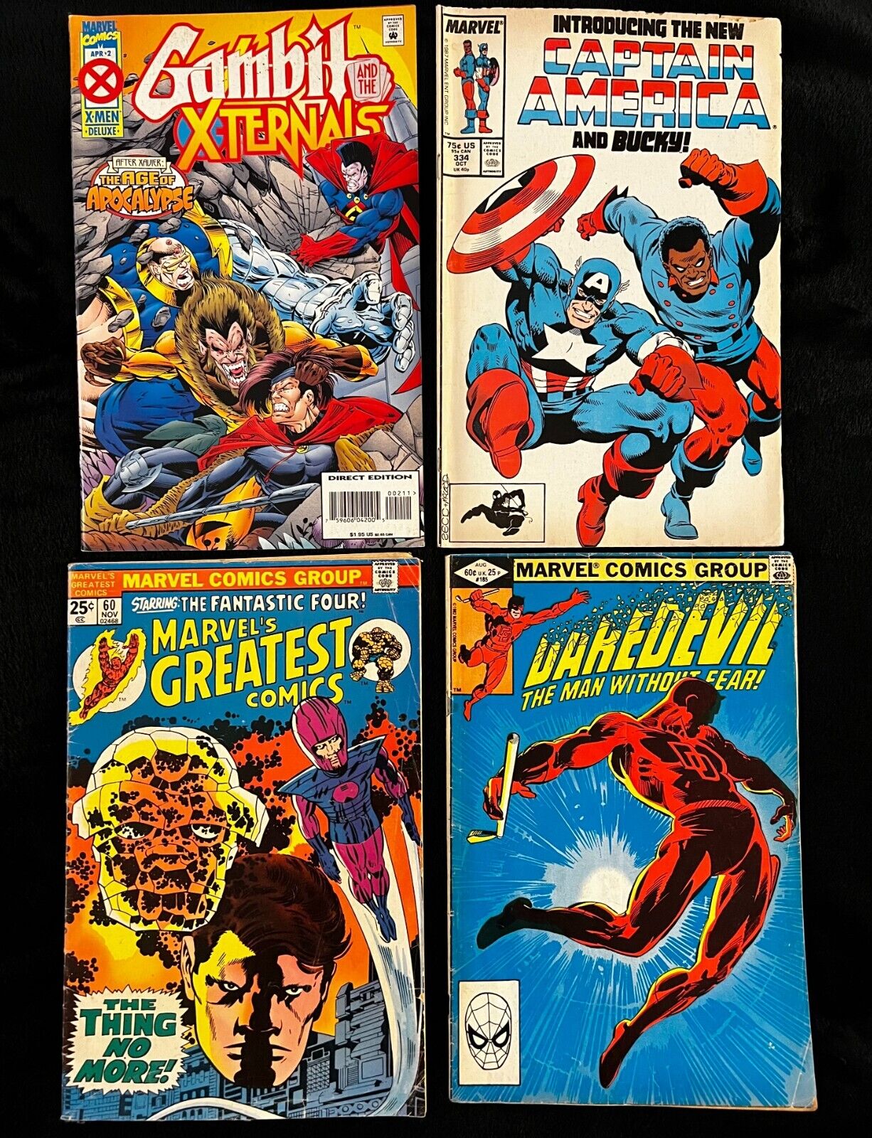 Vintage Marvel Comic Books 1975, 1982, 1987, 1995 Lot of 4 