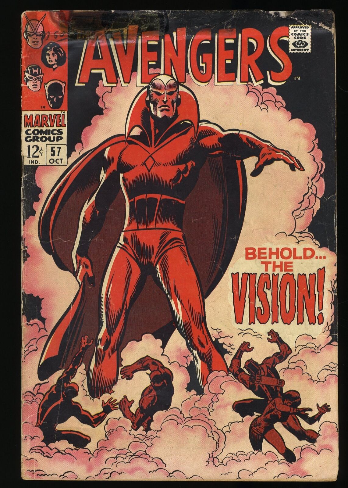 Avengers #57 FA/GD 1.5 (Restored) 1st Appearance Vision Buscema Cover