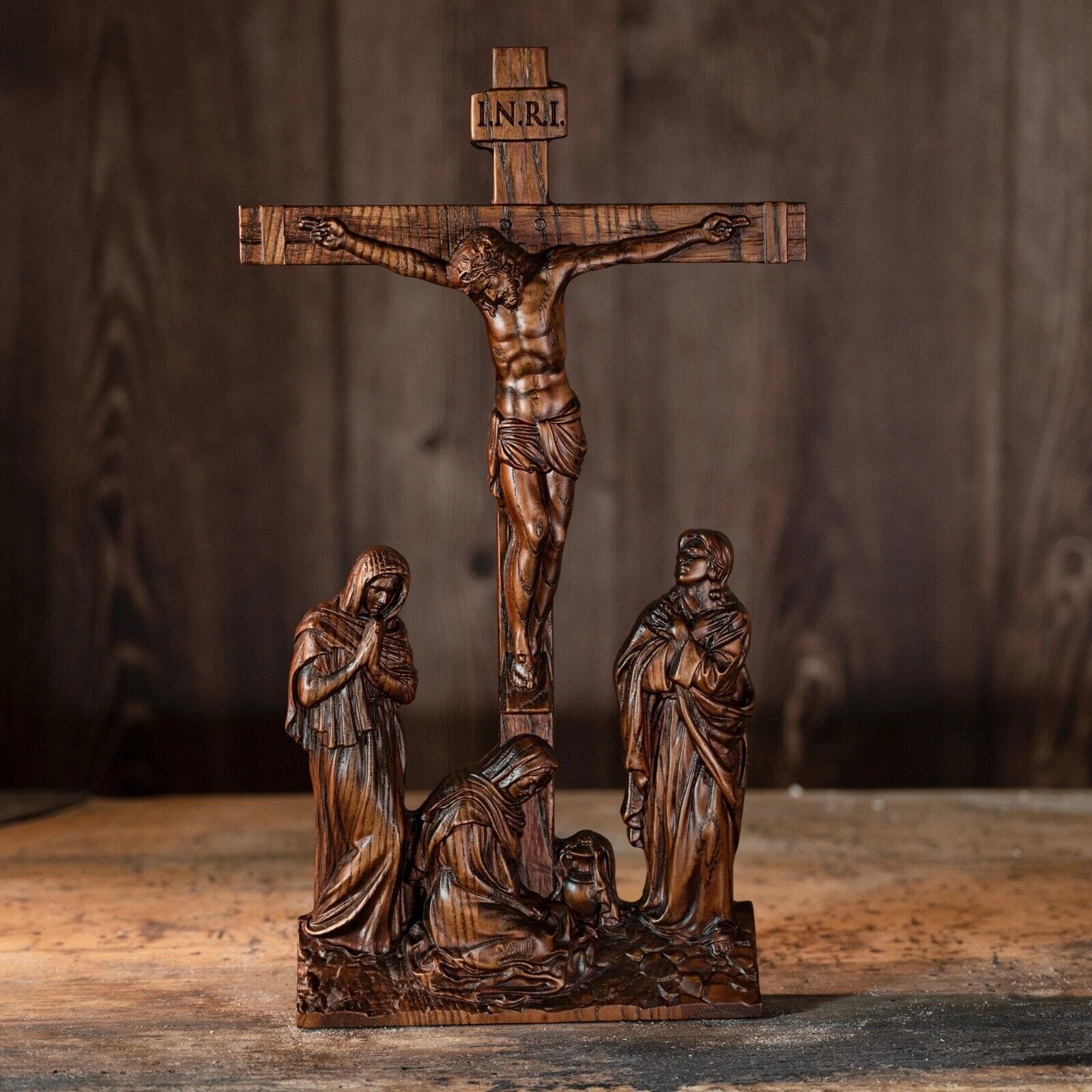 Jesus  crucified on the cross Christian home decorations altar church Jesus 10in