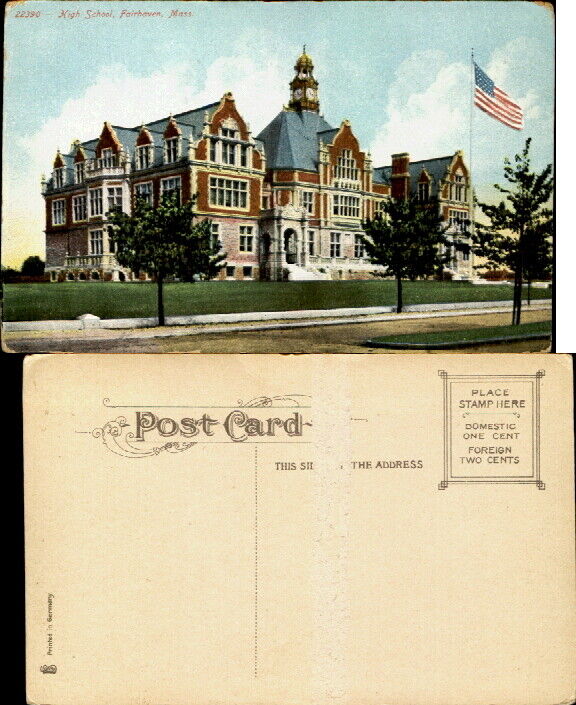High School Fairhaven Massachusetts c1910