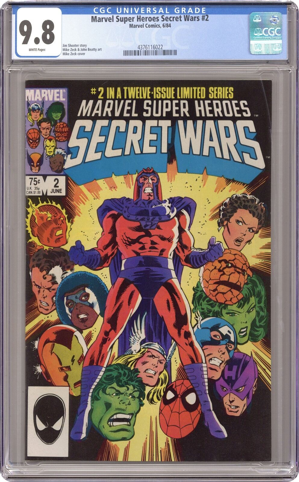 Marvel Super Heroes Secret Wars #2D CGC 9.8 1984 4376116022