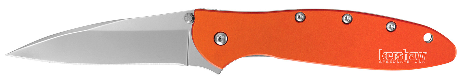 Kershaw Knives Leek Liner Lock Orange Anodized Aluminum 14C28N Stainless 1660OR
