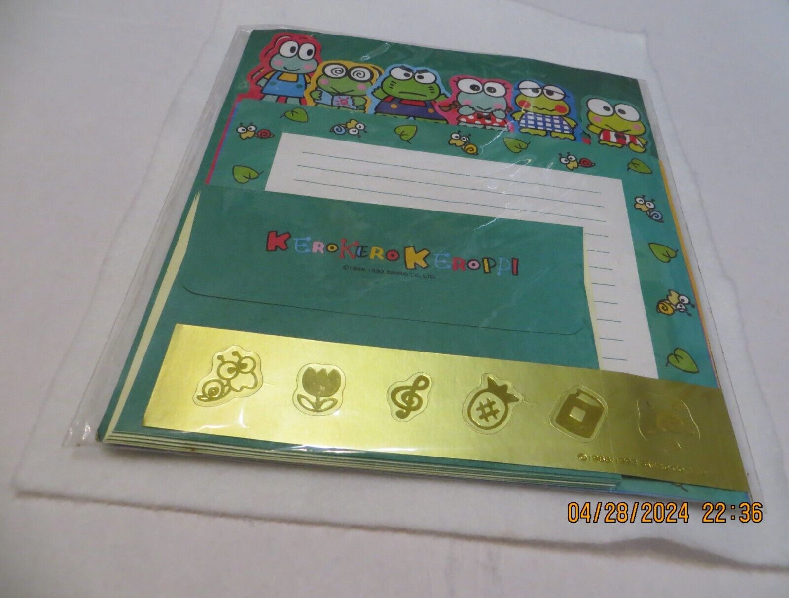 Sanrio Keroppi Stationery Set NOS Vintage  1989/1993