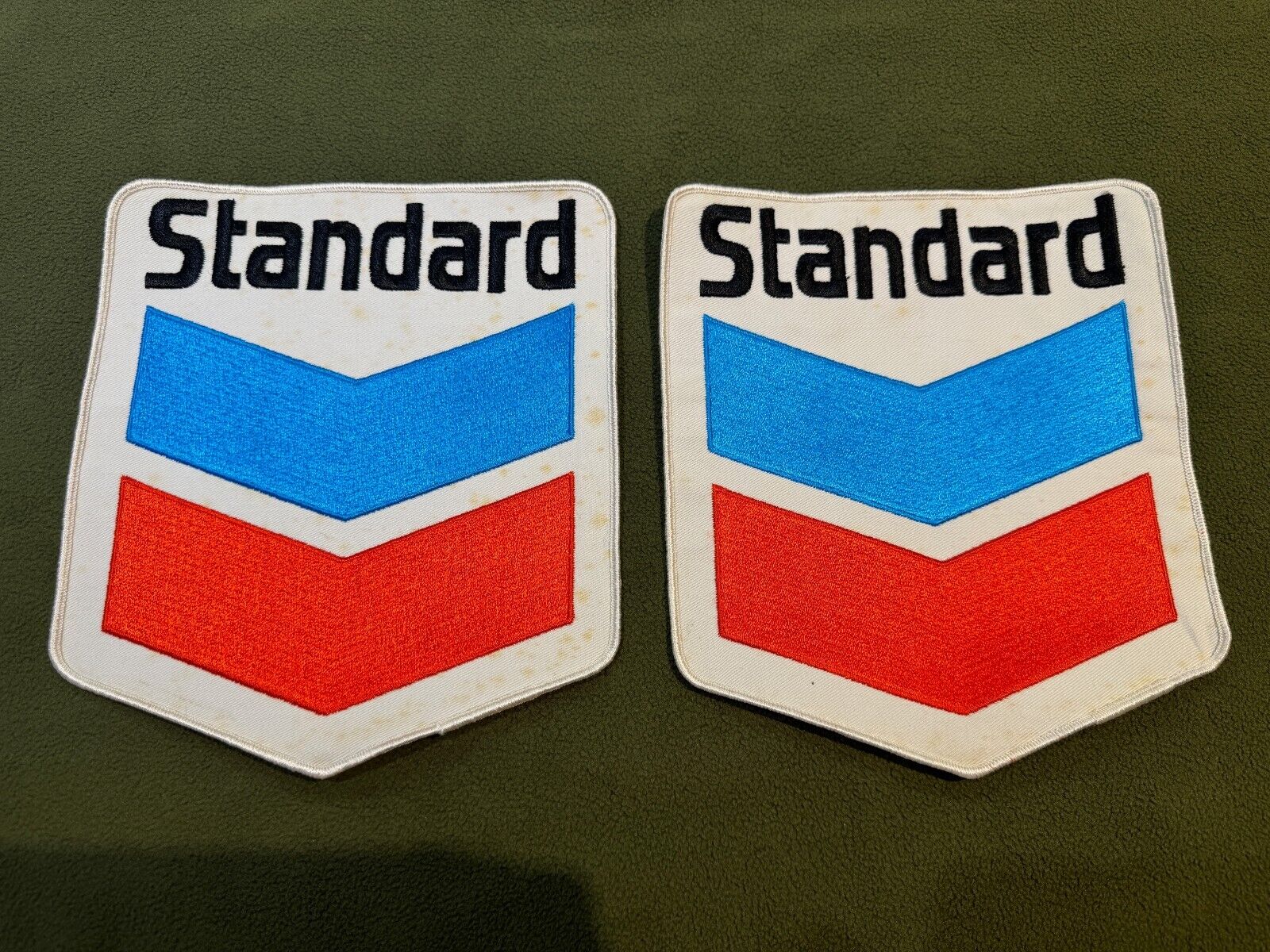 Vintage Standard Oil Embroidered Patch Large 7-34x8-3/4\