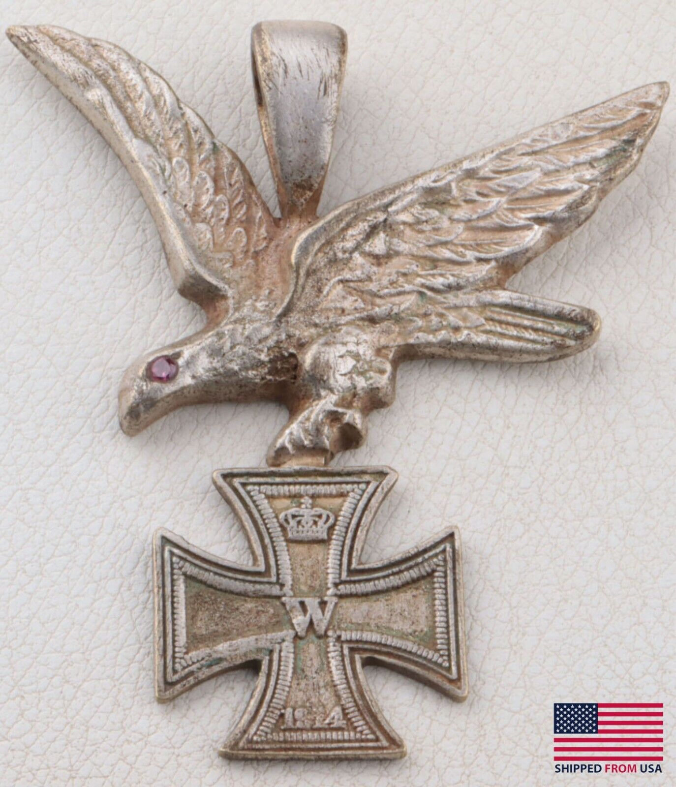 WW2 German LUFTWAFFE Pendant IRON Cross WWI Eagle 1914 ww1 WWI Germany JEWELRY S