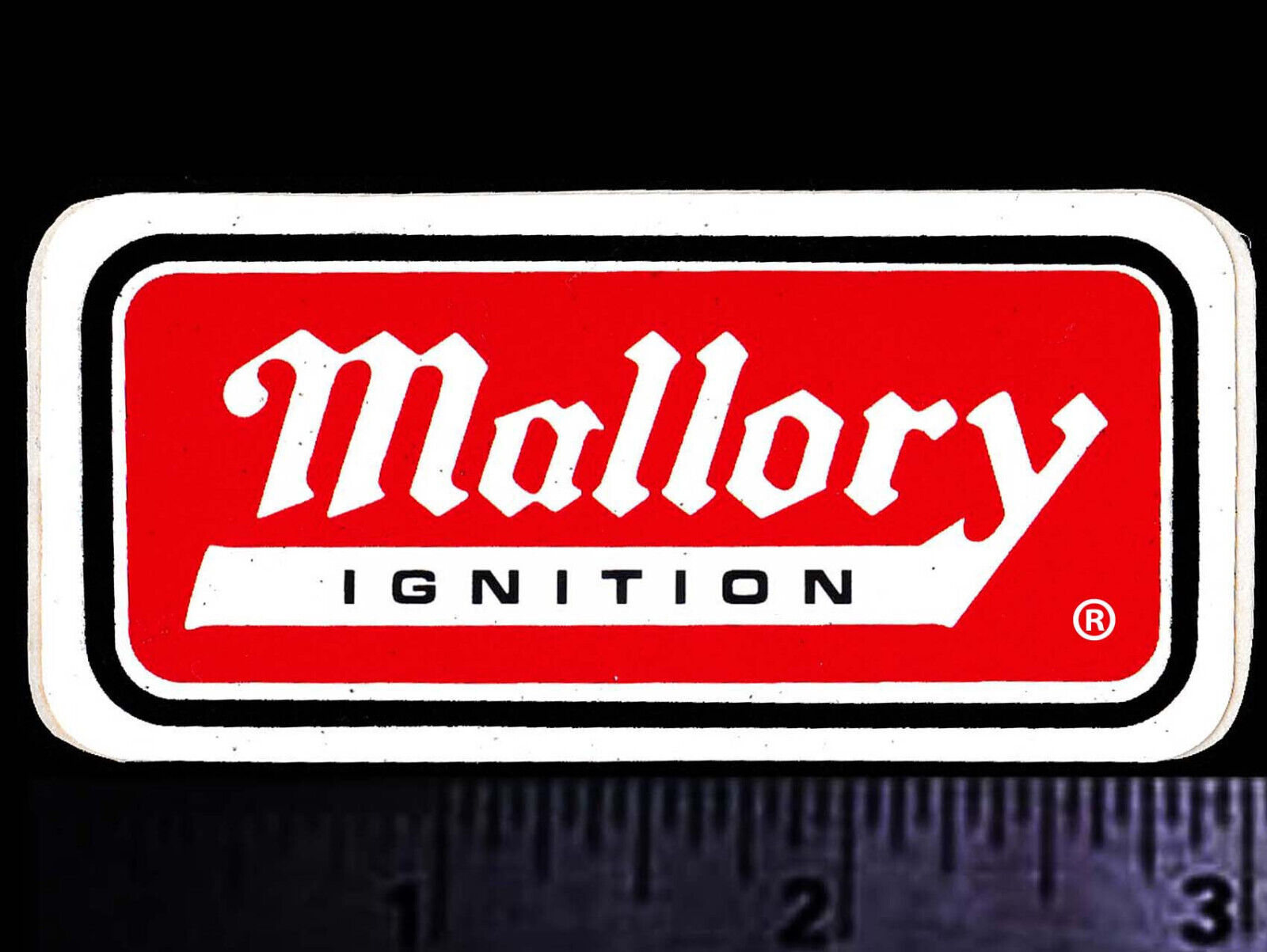 MALLORY Ignition - Original Vintage 1970\'s 80’s Racing Decal/Sticker - 3 inch