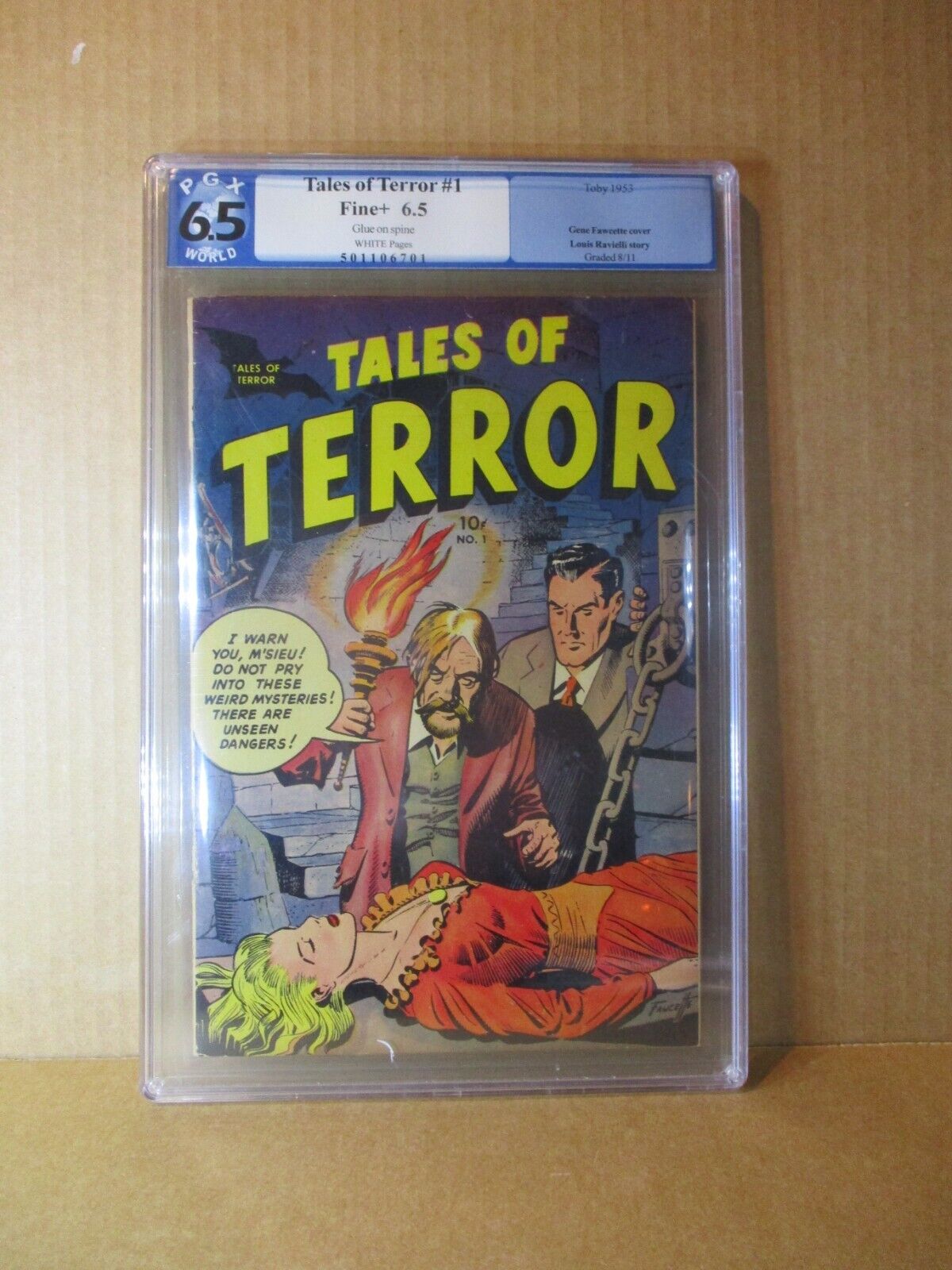 Tales of Terror 1 PGX 6.5 Stunning RARE IN GRADE Toby Press One-Shot 1952 Horror