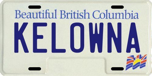 Kelowna Beautiful British Columbia Canada Aluminum BC License Plate